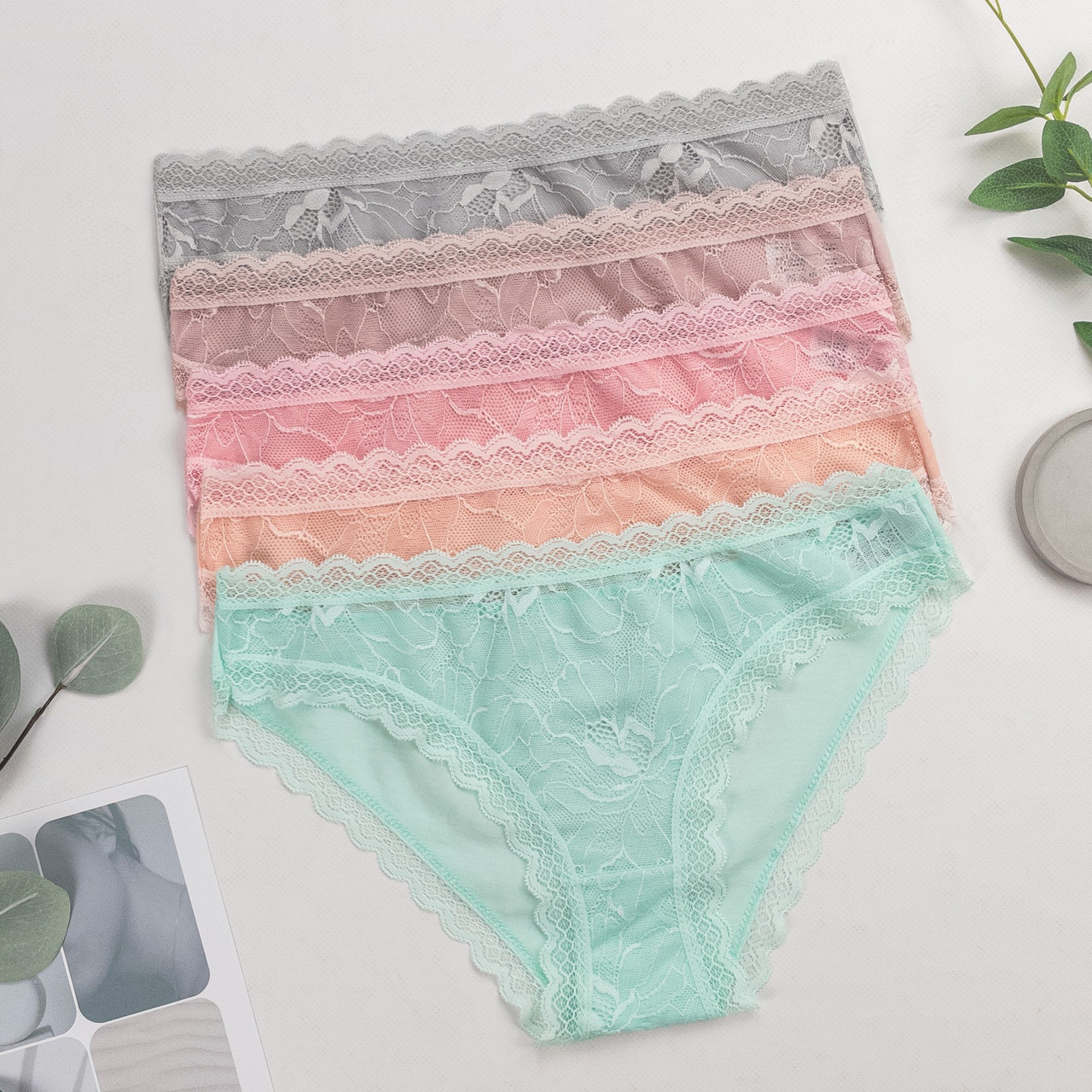 Труси сліпи мереживні жіночі Nicoletta Туреччина M, L, XL | 5 шт.