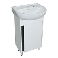 Тумба ХАСТ Terra c умивальником Solo 50 (1 фасад) білий (правий)