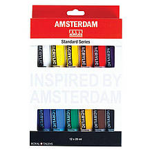 Набір акрилових фарб, AMSTERDAM STANDARD, 12*20 мл, Royal Talens