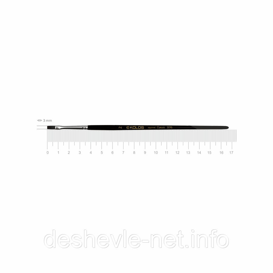 Білка плоска, Classic 3016, No2, к.р. пензель KOLOS