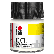 Фарба акрилова д/св. тканин, (070) Біла, 50 мл, Marabu