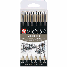 Набір лінерів PIGMA MICRON 6 шт., Sakura