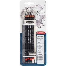 Набір вугільних матеріалів Charcoal, 9 предметів, у блістері, Derwent