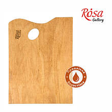 Палітра дерев'яна під етюдники подольського типу прямокутна промаслена 38,5х28,5 см ROSA Gallery