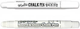 Маркер крейдяний Multi Chalk Pen, Білий, Mungyo