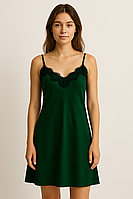 Шовковий жіночий пеньюар зелений