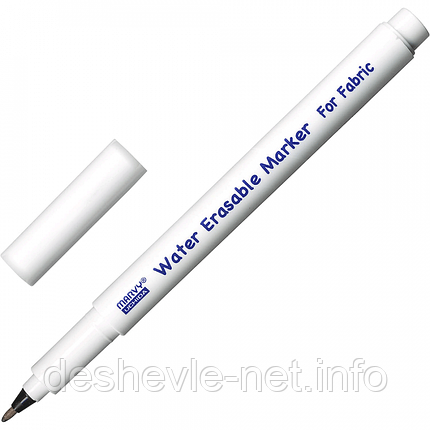 Маркер водорозчинний Water Erasable для розмітки тканини, Білий, 1 мм, Marvy, фото 1