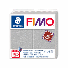 Пластика Leather-effect, Сірий, 57 г, Fimo