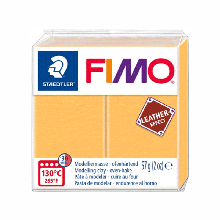 Пластика Leather-effect, шафран жовтий, 57 г, Fimo