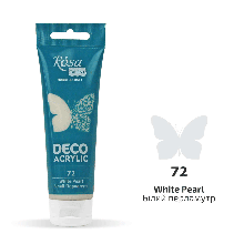 Акрил для декору, Білий (72), перламутр, 75 мл, ROSA Talent