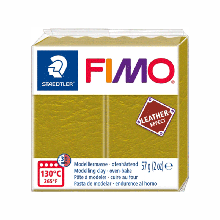 Пластика Leather-effect, Оливкова, 57 г, Fimo