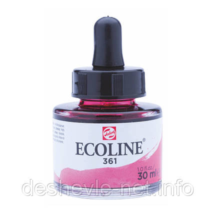 NEW Фарба акварельна рідка Ecoline (361), Рожева світла, 30 мл, Royal Talens, фото 1