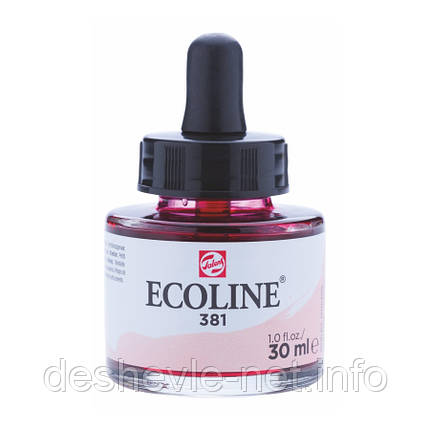 NEW Фарба акварельна рідка Ecoline (381), Пастельна червона, 30 мл, Royal Talens, фото 1