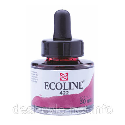 NEW Фарба акварельна рідка Ecoline (422), Червоно-коричнева, 30 мл, Royal Talens, фото 1