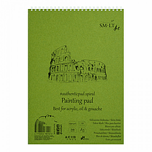 Альбом для акрилу та олії на спіралі AUTHENTIC (DRAWING) А3, 290 г/м2, 20 л, білий папір, SMILTAINIS
