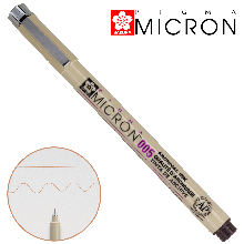 Лінер PIGMA MICRON (0.05), 0,2 мм, Коричневий, Sakura