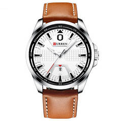 Curren 8379 Silver-White-Brown