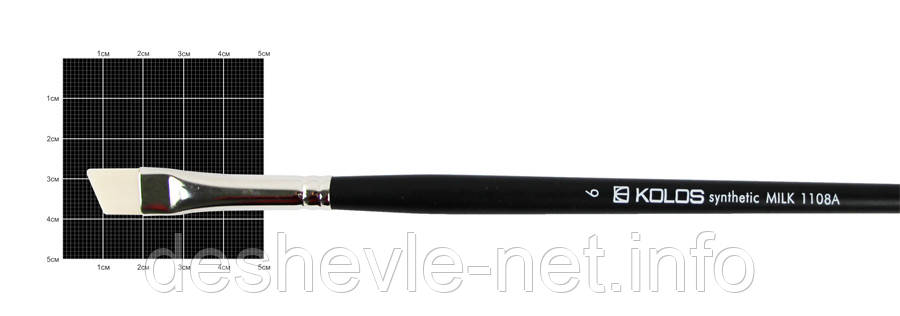 Синтетика кутова, Milk 1108A, No6, д.р. пензель KOLOS, фото 1