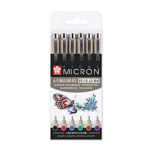 Набір лінерів PIGMA MICRON 05 BASIC 6кв, Sakura