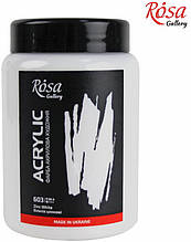 Фарба акрилова, Білила цинкові (603), 400 мл, ROSA Gallery