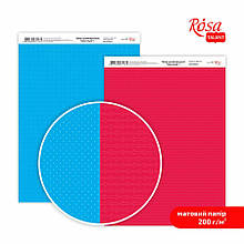 Папір дизайнерський двосторонній матовий "Color style" 1, 21х29,7 см, 200 г/м2, ROSA TALENT