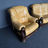 Шкіряний комплект не розкладний б/в Бельгія, фото 4