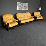 Шкіряний комплект не розкладний б/в Бельгія, фото 3