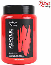 Фарба акрилова, Кадмій червоний світлий (620), 400 мл, ROSA Gallery