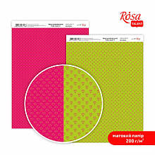 Папір дизайнерський двосторонній матовий "Color style" 6, 21х29,7 см, 200 г/м2, ROSA TALENT