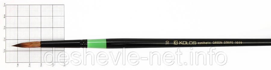 Синтетика кругла, Green stripe 1019, No10, д.р.