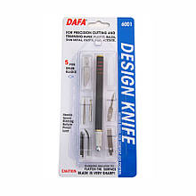 Набір для моделювання 6001: ніж макетний/5 змінних лез + 7 насадок DAFA
