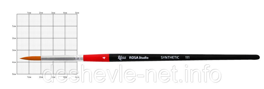 Синтетика кругла, 111, No4, к.р. пензлик ROSA Studio