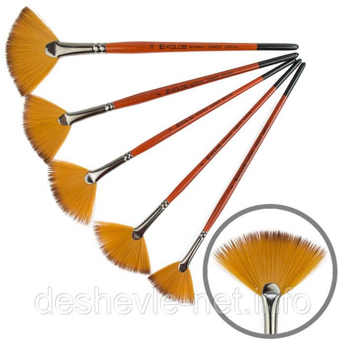 Синтетика віялова, Carrot 1097FN, No6, к.р. пензель KOLOS