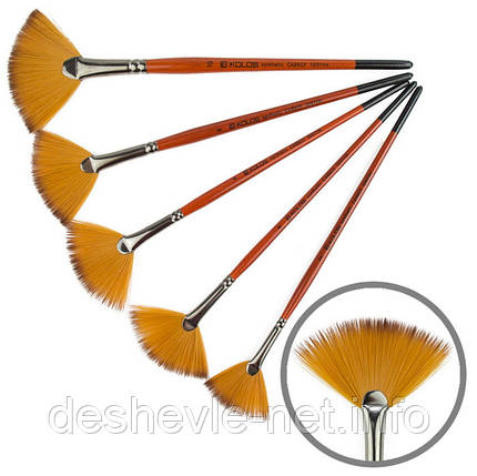 Синтетика віялова, Carrot 1097FN, No6, к.р. пензель KOLOS, фото 1