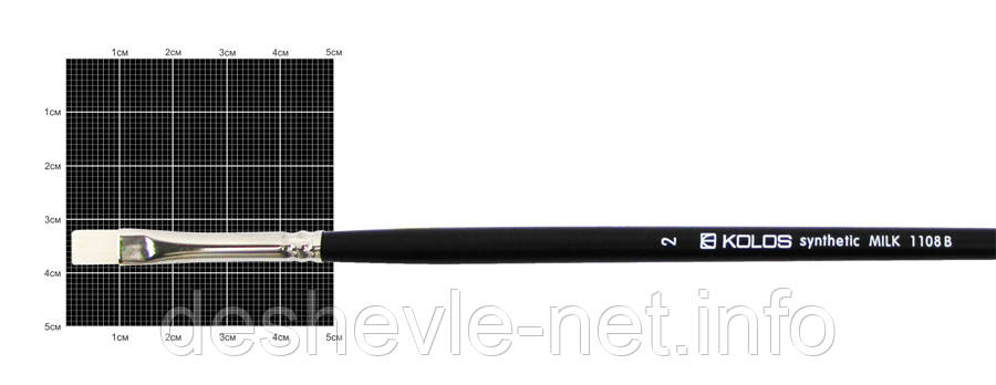 Синтетика плоска, Milk 1108B, No2, д.р. пензель KOLOS, фото 1