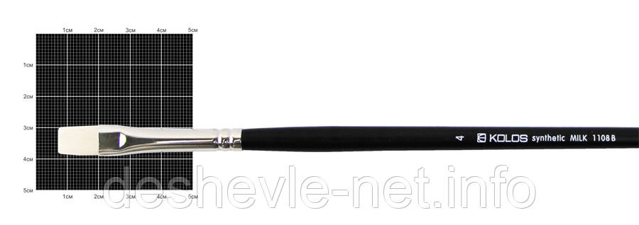 Синтетика плоска, Milk 1108B, No4, д.р. пензель KOLOS