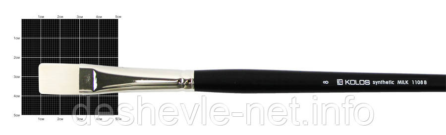 Синтетика плоска, Milk 1108B, No8, д.р. пензель KOLOS, фото 1