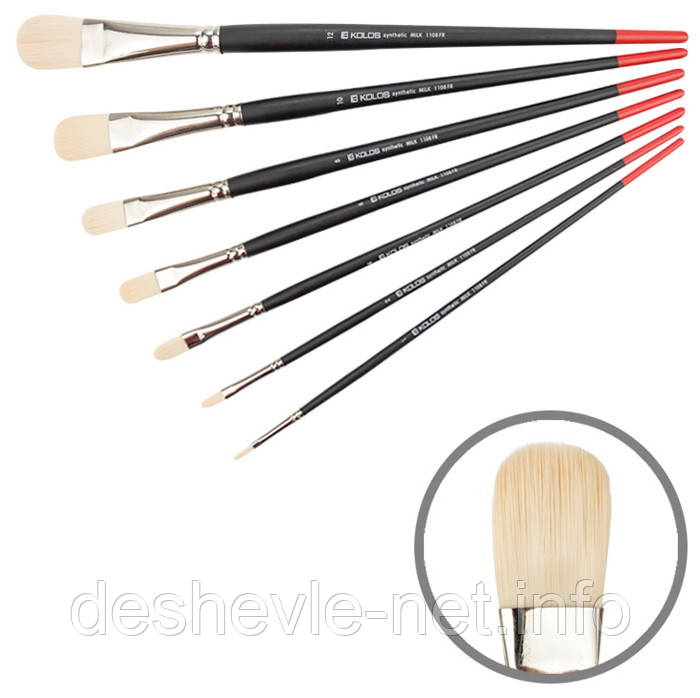 Синтетика овальна, Milk 1108FR, No10, д.р. пензель KOLOS