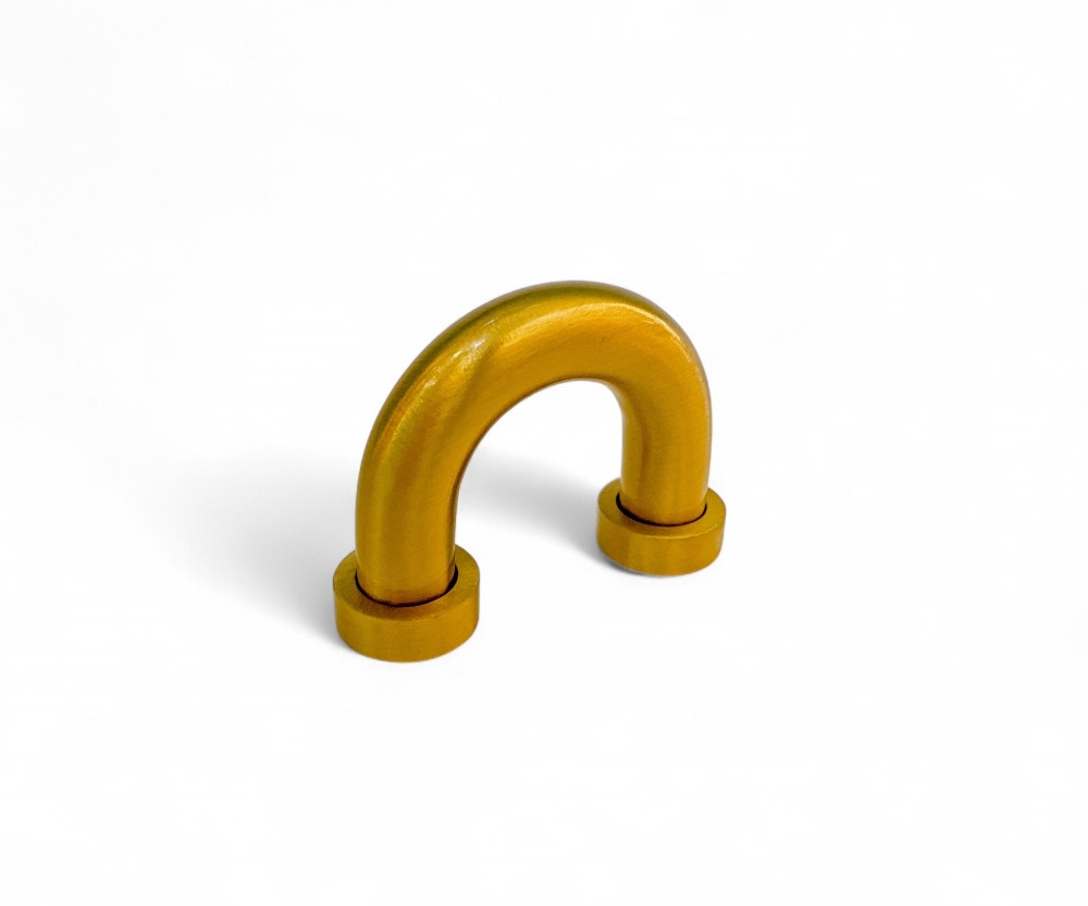 Ручка-скоба з латуні Brass Elegance модерн RT-LSW-310-032 GM матове золото 32 мм