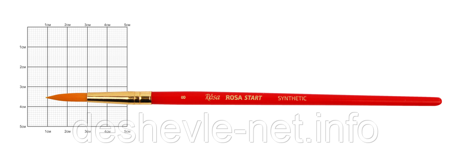 Синтетика кругла, No8, к.р. пензлик ROSA START