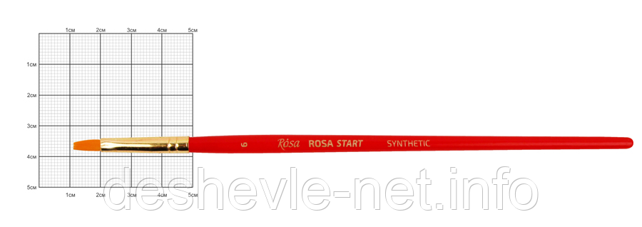 Синтетика плоска, No6, к.р. пензлик ROSA START