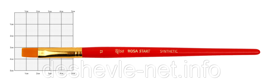 Синтетика плоска No12, к.р. пензлик ROSA START