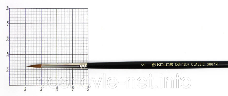 Колонок круглий, Classic 3007R, No2, к.р. пензель KOLOS