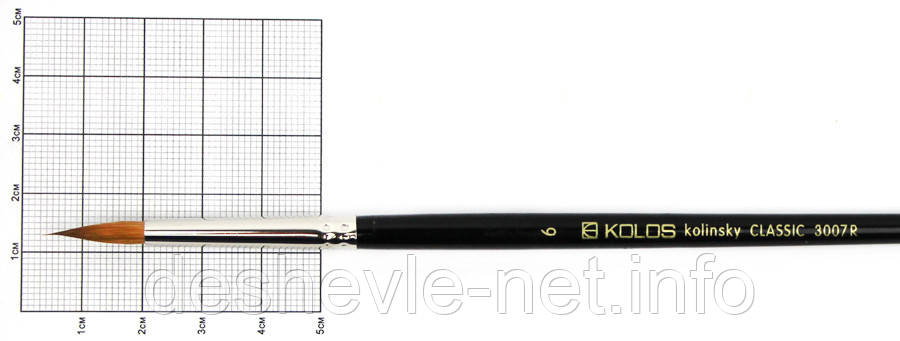 Колонок круглий, Classic 3007R, No6, к.р. пензель KOLOS