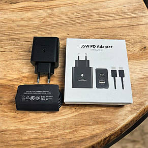 Зарядний пристрій для Samsung 35W USB-C + USB-A 15W + Кабель Type-C з підтримкою швидкої зарядки, фото 5