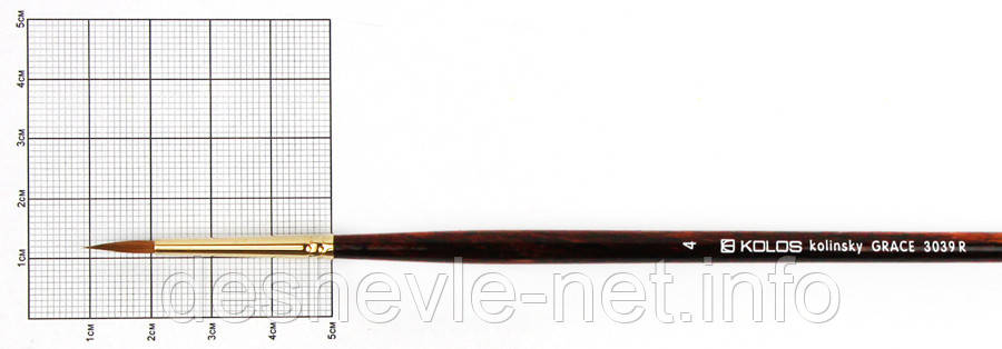 Колонок круглий, Grace 3039R, No4, д.р. пензель KOLOS