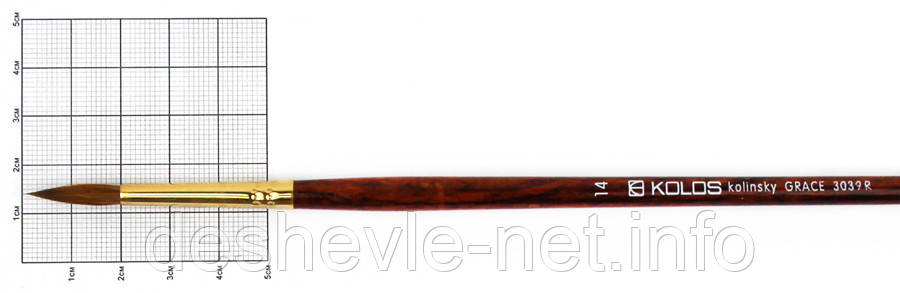 Колонок круглий, Grace 3039R, No14, д.р. пензель KOLOS, фото 1