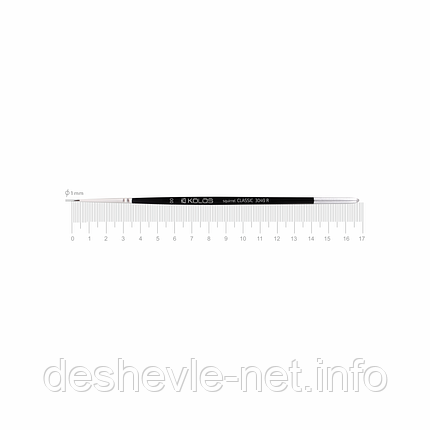 Білка кругла, Classic 3049R, No0, к.р. пензель KOLOS, фото 1