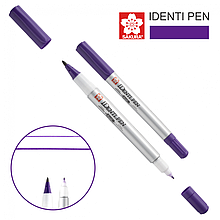 Перманентний маркер IDENTI PEN, двосторонній, 0,4/1 мм, Фіолетовий, Sakura