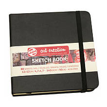 Блокнот для графіки Talens Art Creation, 12х12 см, 140 г/м2, 80 л, чорний, Royal Talens